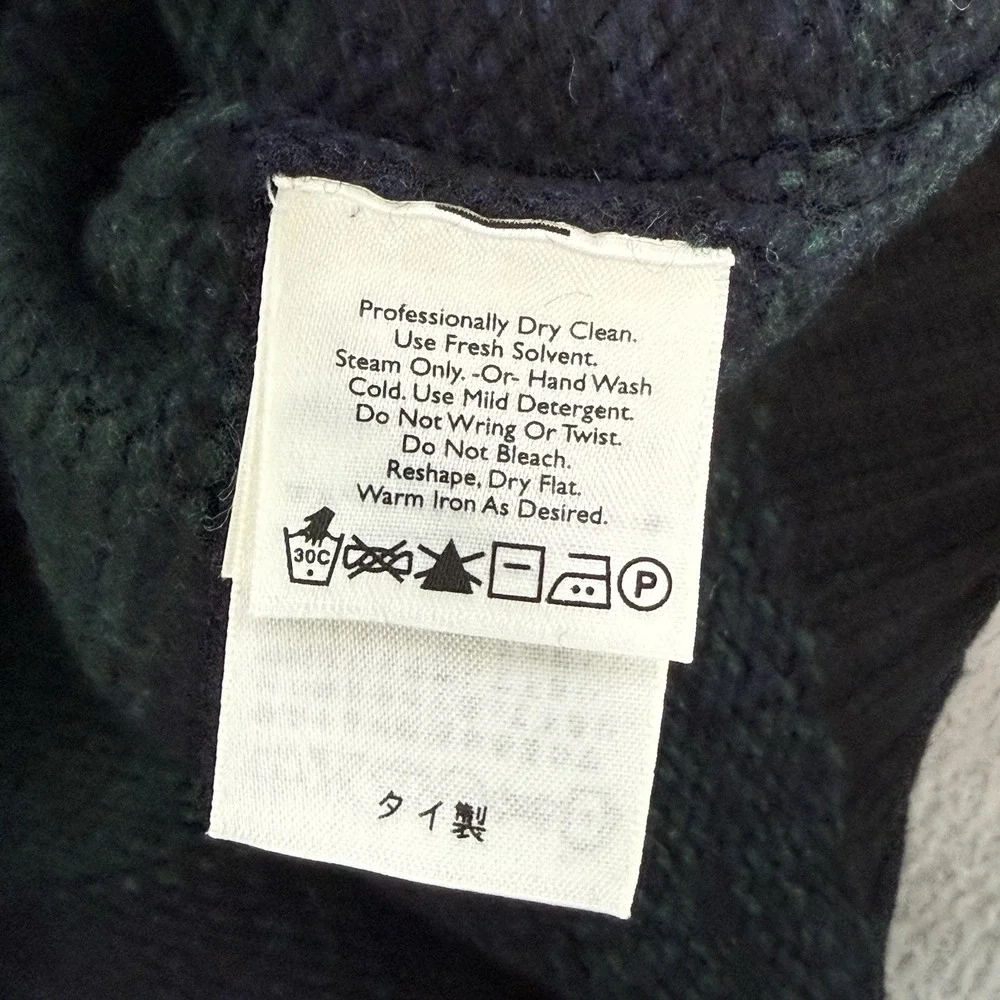 Vtg Eddie Bauer Sweater‎ Mens L Green Striped 100% Lambswool Knit Turtleneck